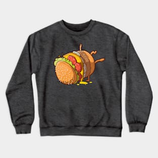 Breakdancing Hamburger Crewneck Sweatshirt